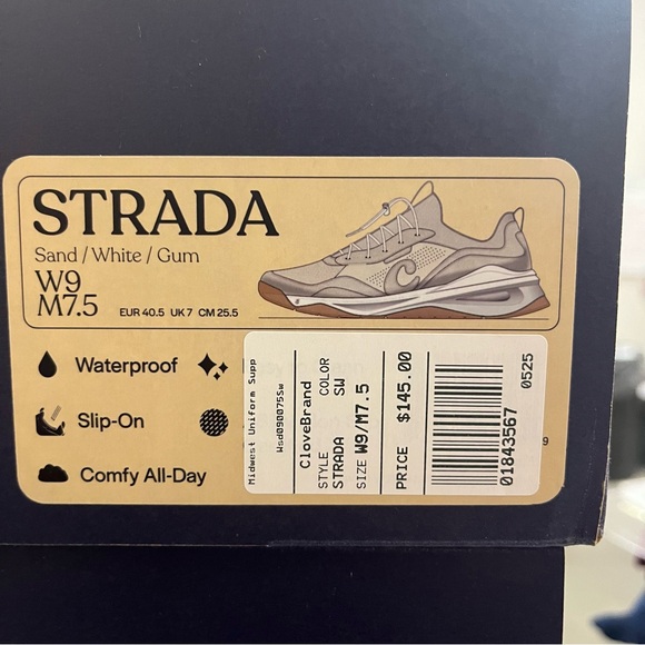 NIB Clove Strada Sneaker In Sand And White Multi Sizes - Picture 15 of 15